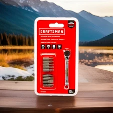 CRAFTSMAN Ratcheting Screwdriver Bit Set 10pc Phillips Slotted Torx (CMHT68008)