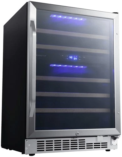 EdgeStar CWR462DZ 24"W 46 Bottle Built-In Dual Zone Wine Cooler - Stainless - Picture 11 of 12