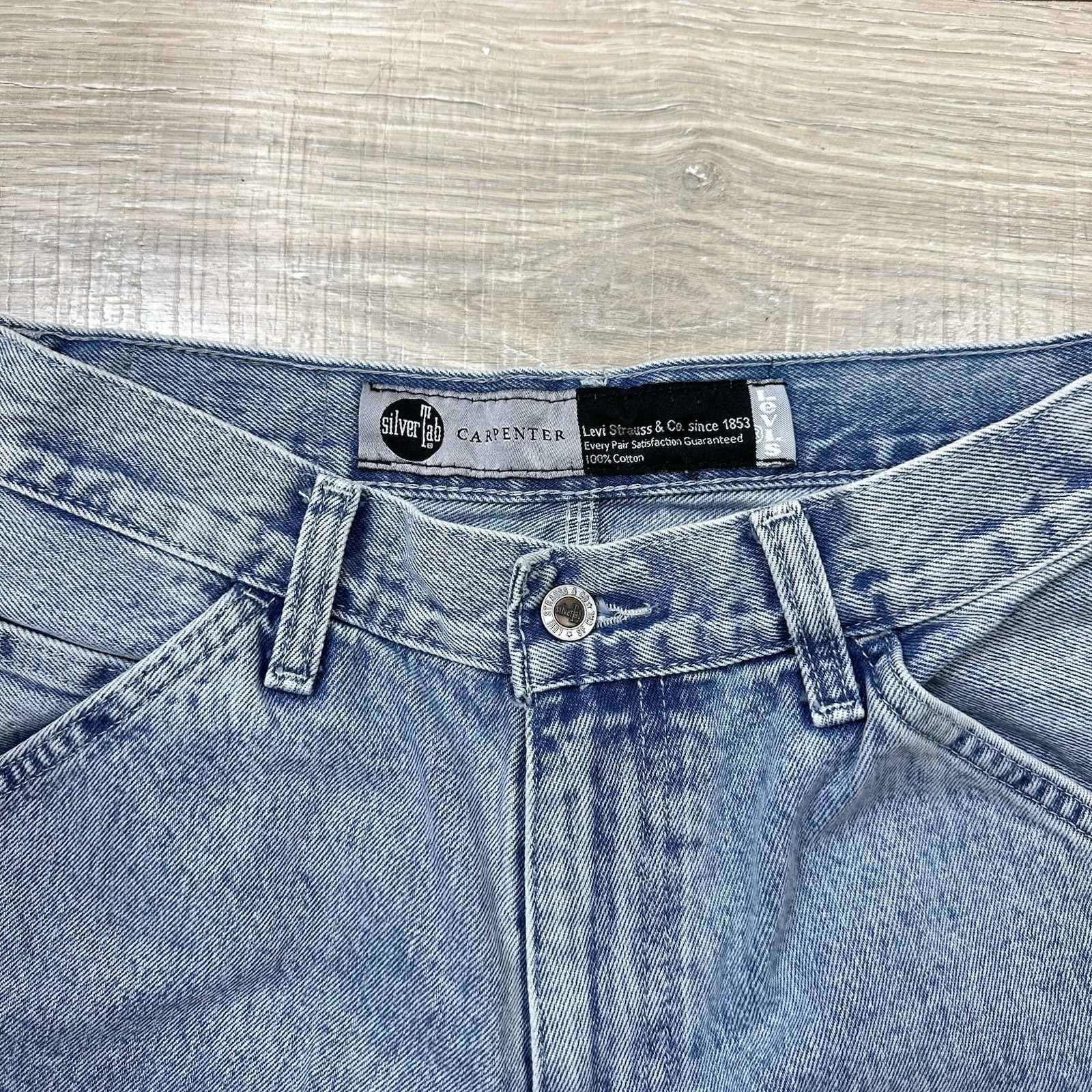 Levi’s Silver Tab Carpenter Patchwork Denim Blue … - image 2