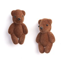 Bulk Package of 24 Miniature Flocked 1-3/4" Teddy Bears