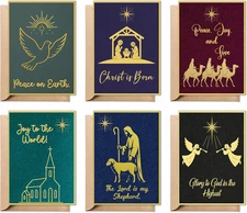 Religious Christmas Cards with Envelopes – 18 Pack Christian Holiday Greeting Ca