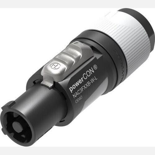 NEUTRIK NAC3FXXB-W-L CONNETTORE POWERCON OUT DI USCITA BLOCCABILE PER CAVO DI RE