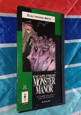 Escape From Monster Manor RARE 1993 Panasonic 3DO Complete Longbox Manual
