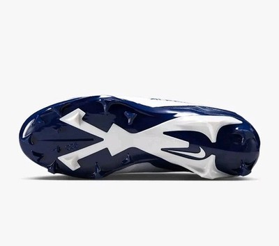 Nike Alpha Menace 4 Pro White Navy Blue Football Cleats Mens 