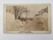 1888 antique PHOTOGRAPH hartford ct FRANK WHITON PROPERTY snowstorm BLIZZARD