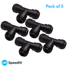 5 x John Guest JG 12mm Union Tee SpeedFit Push Fit Pipe Water Fitting Connector