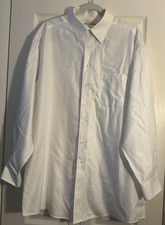 Roundtree  Yorke Gold Label 16 1/2 34 White Non-Iron EZ Wash Men's Dress Shirt