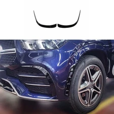 Black Fit For 2020-2022 Benz GLE V167 ABS Front Bumper Canards Lip Splitter Fins