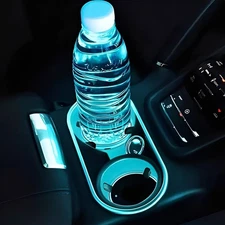 NEW 2Pcs LED Car Cup Holder Lights, Universal 7 Colors Light Up Cup Coasters，USB