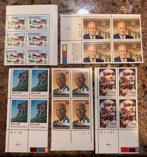MNH lot of 10 Plate Blocks 25c  29c FREE SHIPPING