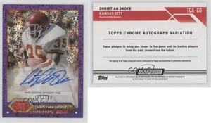 2023 Composite Topps Chrome Purple Speckle Refractor /199 Christian Okoye Auto