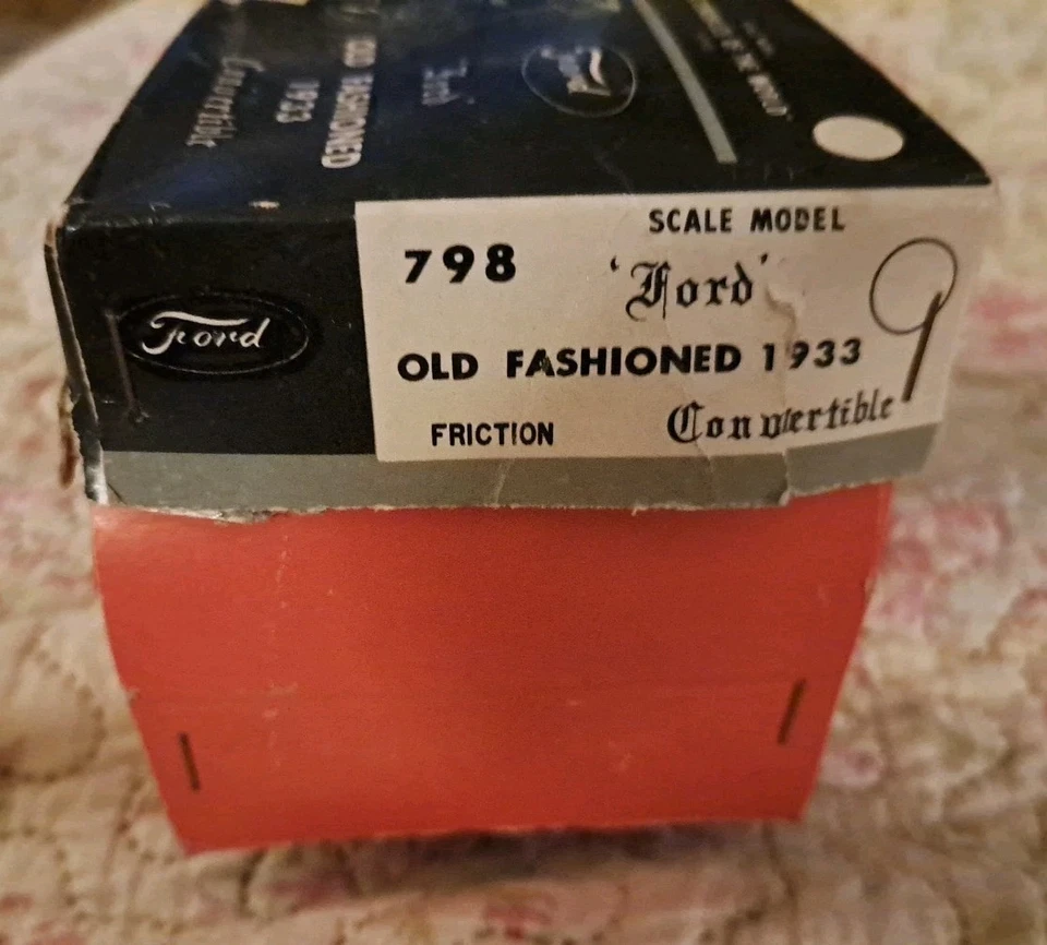 Caja para Bandai Ford 1933 convertible antiguo # 798 coche de fricción Japón Foto 3 de 4