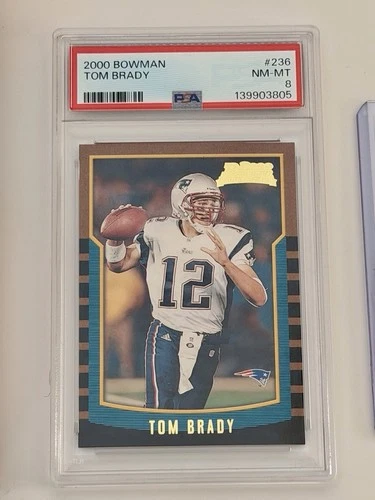 2000 Bowman #236 Tom Brady Patriots RC PSA 8 NM-MT + EXTRAS!