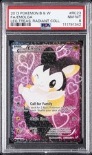 2013 POKEMON B&W LEGEND TREASURES RADIANT COLL #RC23 FULL ART/EMOLGA PSA 8