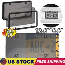 New Unbreakable License Plate Covers+Frames Auto Tag Shield Protector Front Rear