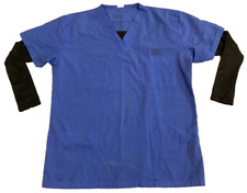 Fashion Seal Healthcare Scrub Top S 3/4 Sleeve V-Neck Pocket Medical Uniform