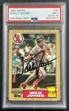 WALLY JOYNER PSA 7 1987 TOPPS #80 ROOKIE DNA 10 AUTO RC ALL-STAR ANGELS 1571