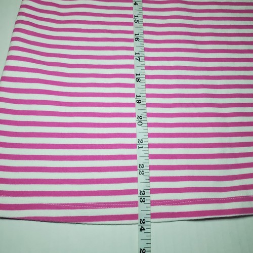 Janie and Jack Pink White Stripe Sleeveless Knit Dress Size 7 - Picture 9 of 10