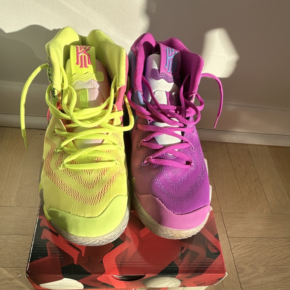 Nike Kyrie 4 Confetti Multicolor Mid Top Basketball Shoes | eBay