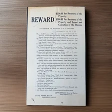 1907 Sacramento CA Wanted REWARD Broadside Poster $500 Jewelry Theft Wild West