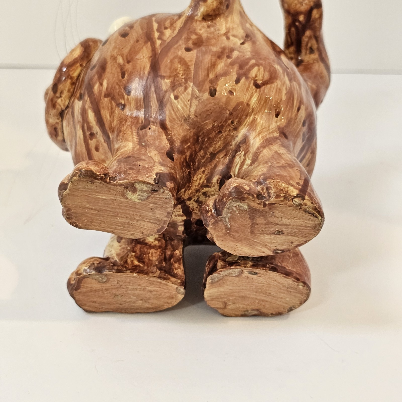 Crazy Mountain Tina Neal Original Handmade Clay Cat Critter Coin Bank VTG Signed