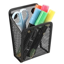 Magnetic Mesh Stainless Steel Pencil Holder Pen Basket Organizer