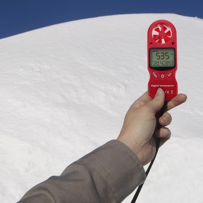1Pc Mini Handheld Digital Anemometer Praktischer Hygrothermograph ohne Batterie