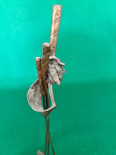 Mark Hopkins Bronze Golf 10” Sculpture “Clubs” Limited Edition-1989. - Picture 13 of 14