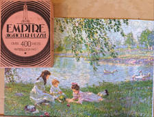 Vintage Układanka Imperium Jig Obraz Puzzle Letnie dni 400 19,5x13 Kompletna