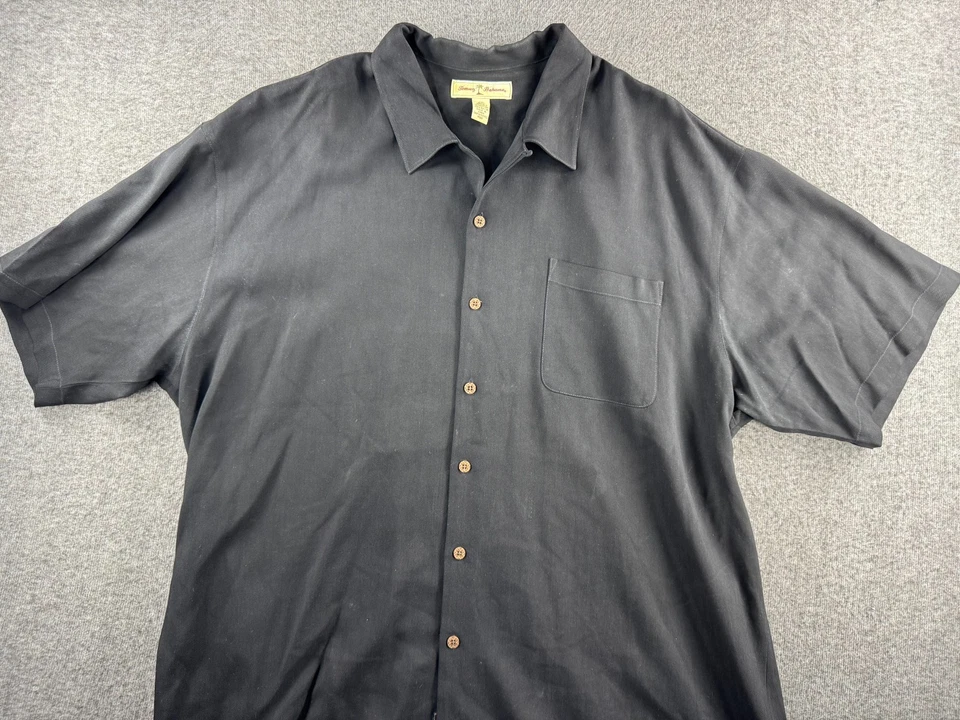 Tommy Bahama Mens Short Sleeve Silk Camp Shirt XXL Embroidered Patio King 2XL - Image 4 of 4