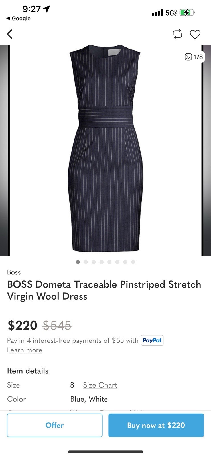 Dometa Dometa Traceable Stretch Wool Pinstripe Dr… - image 9