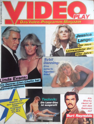 VIDEO PLAY 8-1983 Linda Evans Sybil Danning B. Reynolds Catherine Deneuve Kinski