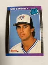 1989 Donruss Rated Rookie Alex Sanchez Toronto Blue Jays