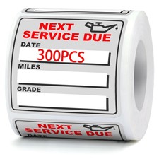 for Oil Change Stickers Vinyl 300 Pcs 2  x 2  Service Black Stickers, Next Ser...