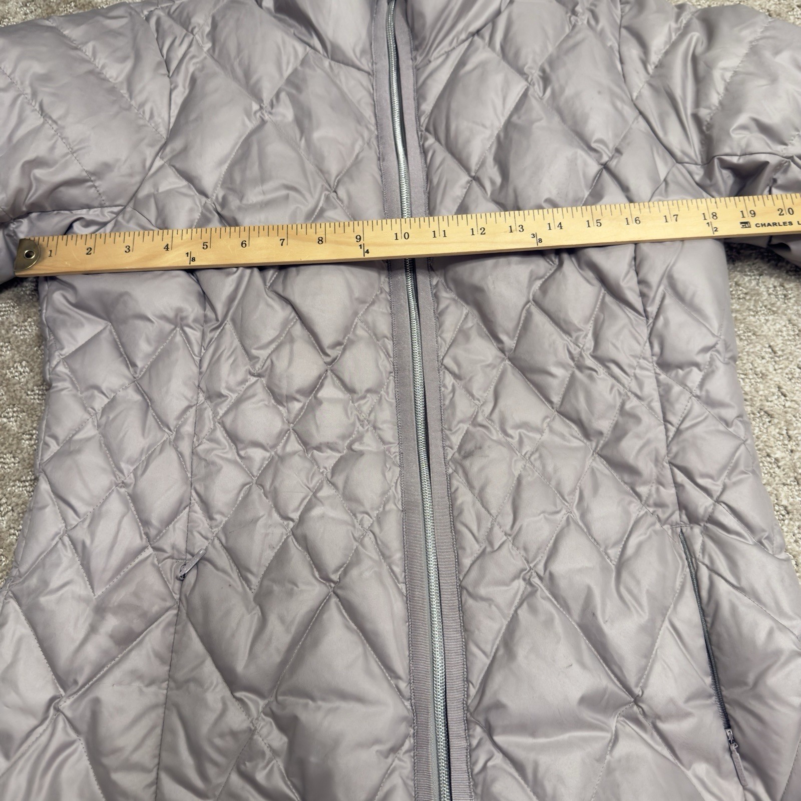 Athleta Responsible Down Jacket Silver Gray MED |… - image 10