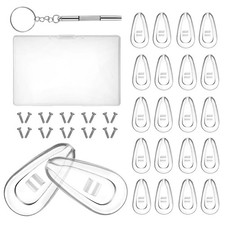 10 Pairs Glasses Nose Pads Eyeglass Repair Kit with Screws Screwdriver Silicone