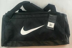 Nike Brasilia Medium Duffel Gym Bag BA5334 010 Black/White Shoe Pocket Training | eBay