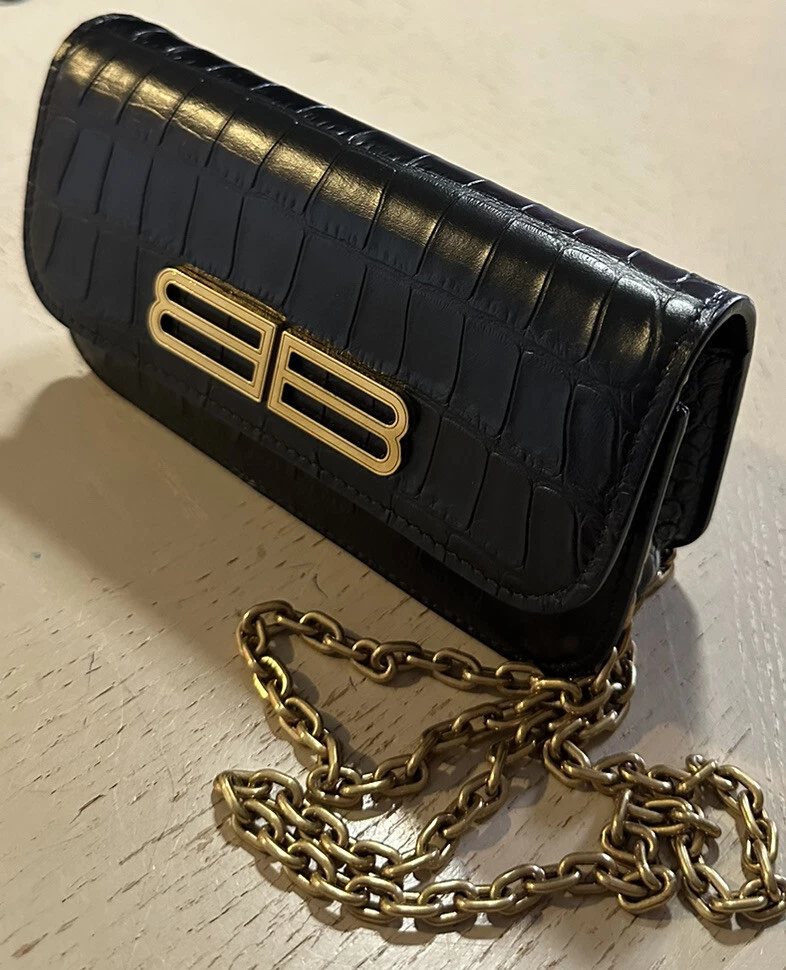 New BALENCIAGA Gossip Wallet On Chain Black Italy | eBay