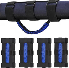 moveland 4 Pack Upgrade Roll Bar Grab Handles with Metal Buckle - Paracord Grip