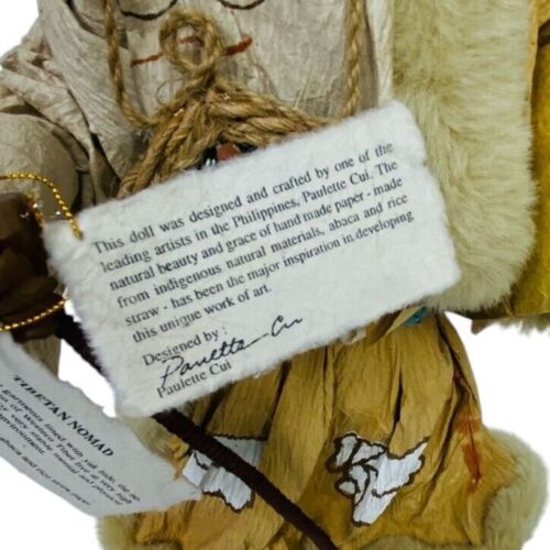 Folk Art Sculpture Paulette Cui Tibetan Nomad Paper Mache Handmade Figurine - Picture 10 of 14