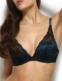Gossard BLACK/BLUE VIP Olympia High Apex Bra, US 32C, UK 32C