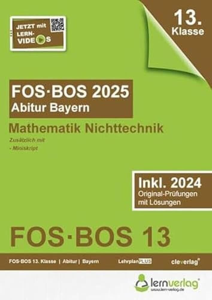lern.de Bildung Abiturprüfung FOS/BOS Bayern 2025 Mathematik Nichtte (Tascabile)