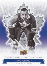 17/18 UD..TORONTO MAPLE LEAFS CENTENNIAL..KING CLANCY..# 20..COMBINED SHIP