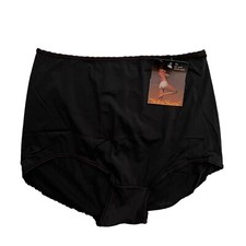 Vtg Henson Kickernick Skimp Skamp Panties Sz 8 42 Black Satin Rear Seam Stretch