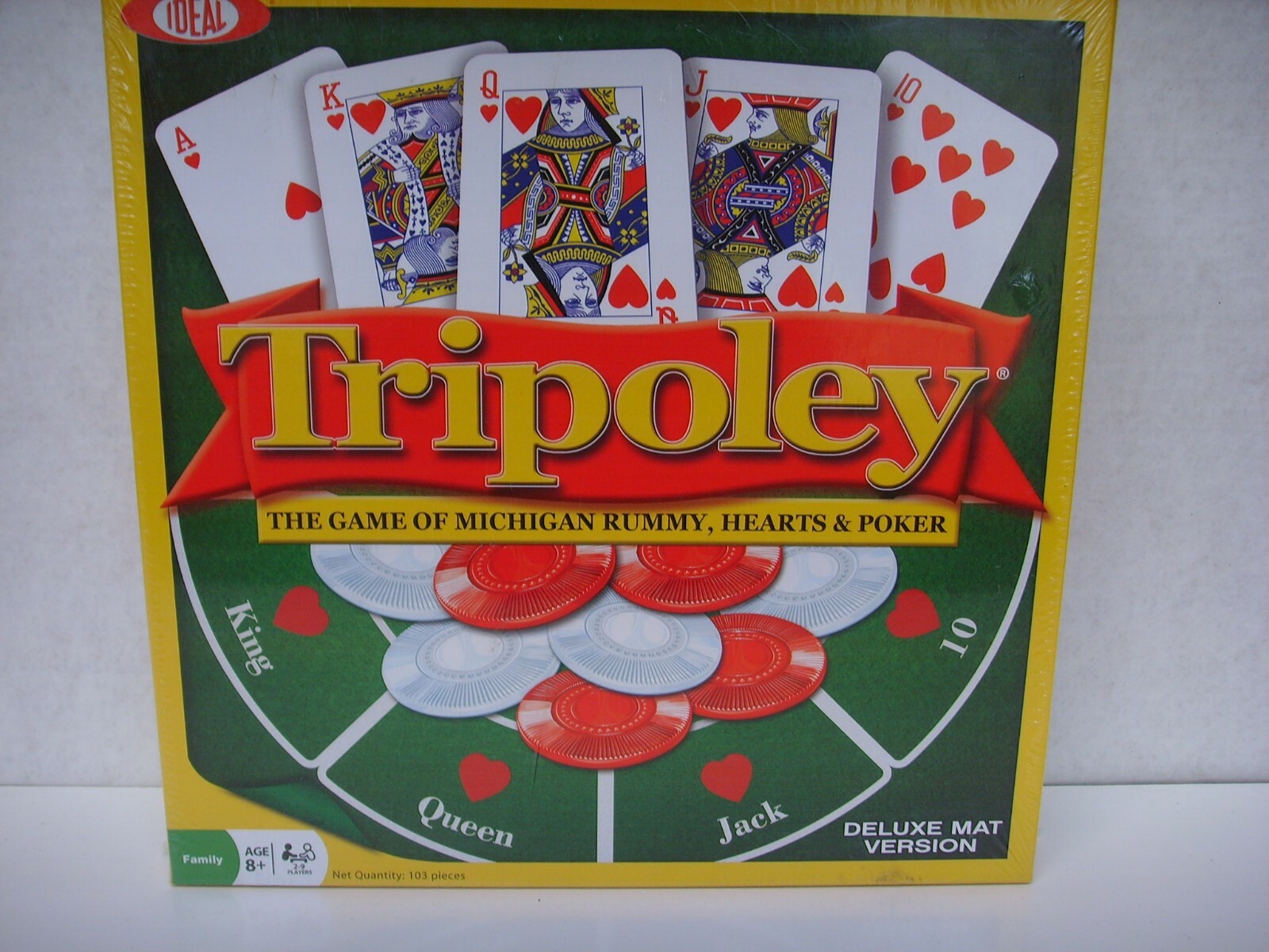 Tripoley Deluxe Mat Board Game Brand New Poker Michigan Rummy Hearts | eBay