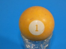 Vintage Pool Billiard Ball 1 Yellow - 2 "