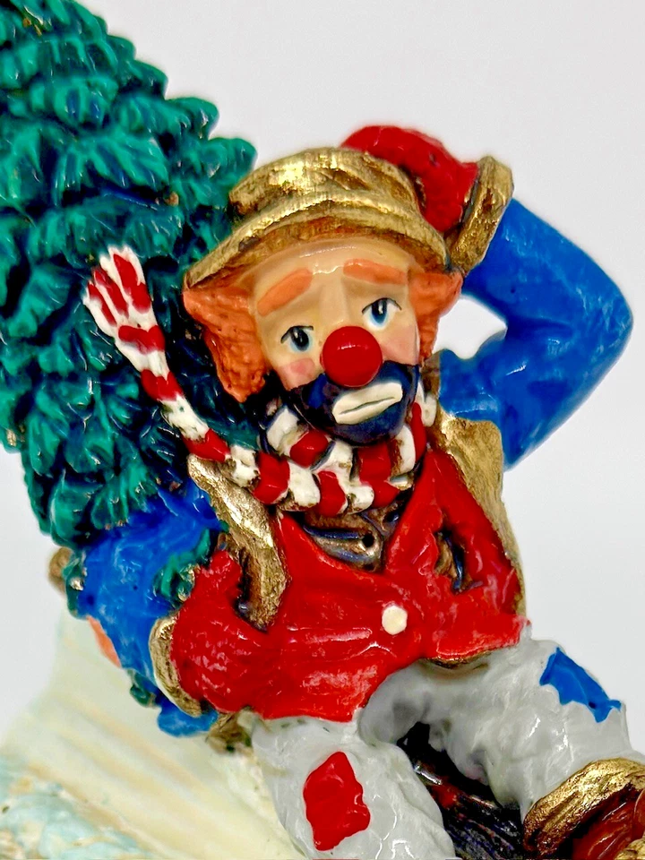 Винтажная фигурка клоуна Рона Ли Hobo Joe My First Tree Christmas on Sled Holiday - Изображение 3 из 4