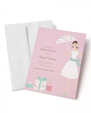 Gifts & Umbrella Bridal Shower Invitations - 10 pack