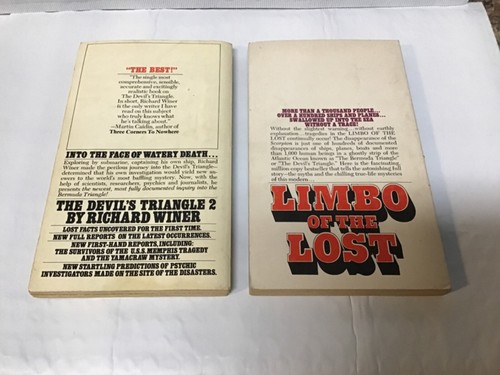 The Devils Triangle 2 1975 & Limbo of the Lost 1974 Vintage Non-Fiction PB’s - Picture 2 of 14