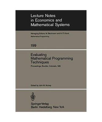 Evaluating Mathematical Programming Techniques: Proceedings of a Conference Held